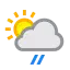 Patchy light rain